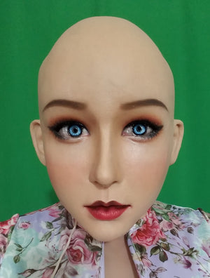 Full head Hepburn female mask with Fake eyes for Crossdress Cosplay TG CD Dragqueen Ladyboy