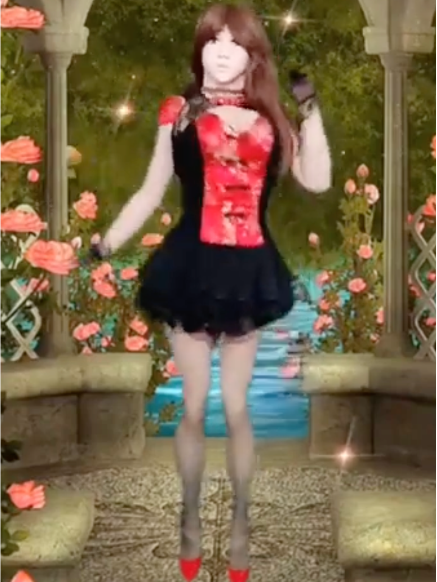 Nanako slim body in flower china miniskirt and big jiggling boobs 01