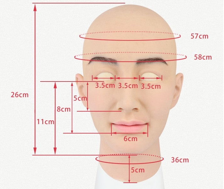 Full head silicone Annie female mask party costume Crossdress Cosplay for TG CD Dragqueen Ladyboy