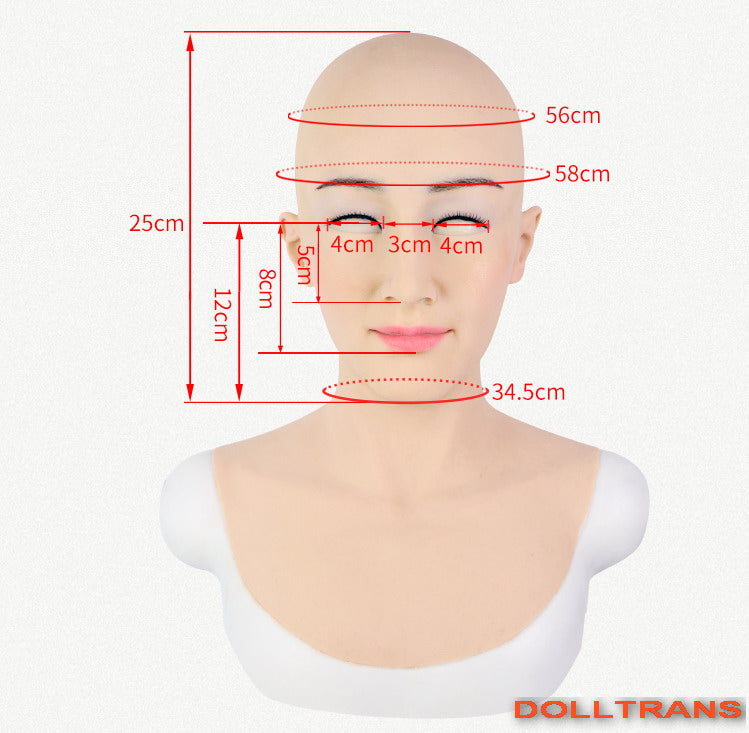 Full head silicone Kelly female mask party costume Crossdress Cosplay for TG CD Dragqueen Ladyboy