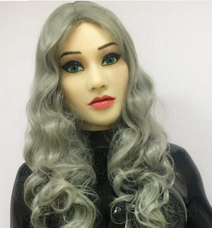 Full head silicone Selina pull-over hood mask party costume Crossdress Cosplay for TG CD Dragqueen Ladyboy