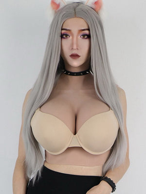 Vest Style Silicone Breasts H-Cup Torso with deep Cleavage and Realistic trembling Feeling Crossdress Cosplay for TG CD Dragqueen Ladyboy