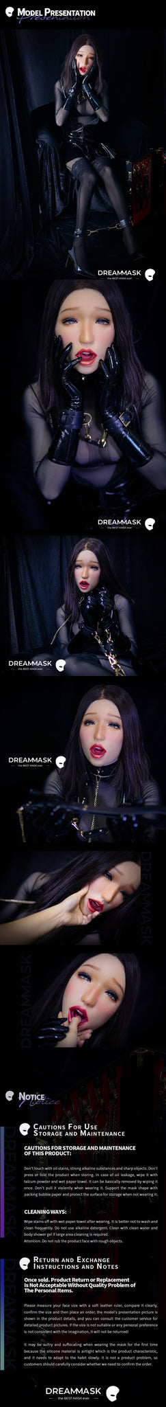 Full head Silicone Female Mask Dreammask M18 Violet Pull-Over Hood Crossdress Cosplay for TG CD Dragqueen Ladyboy