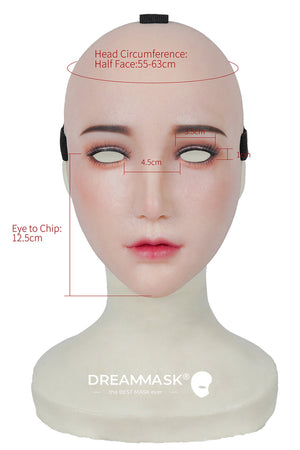 Ching04 Q04 silicone real mask regular series party costume Crossdress Cosplay for TG CD Dragqueen Ladyboy