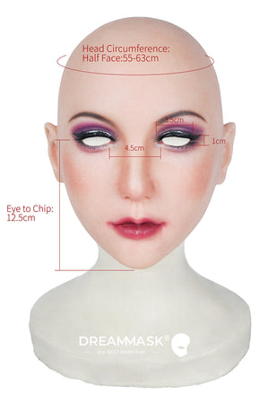 Ching04 Q04 silicone real mask Make-up Series party costume Crossdress Cosplay for TG CD Dragqueen Ladyboy