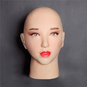Full head silicone Jane pull-over hood mask party costume Crossdress Cosplay for TG CD Dragqueen Ladyboy