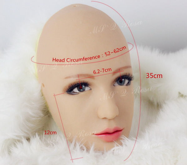 Half head Rose silicone mask party costume Crossdress Cosplay for TG CD Dragqueen Ladyboy