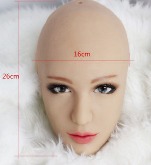 Half head Rose silicone mask party costume Crossdress Cosplay for TG CD Dragqueen Ladyboy
